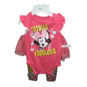 Disney Minnie Mouse Pink Baby Onesie